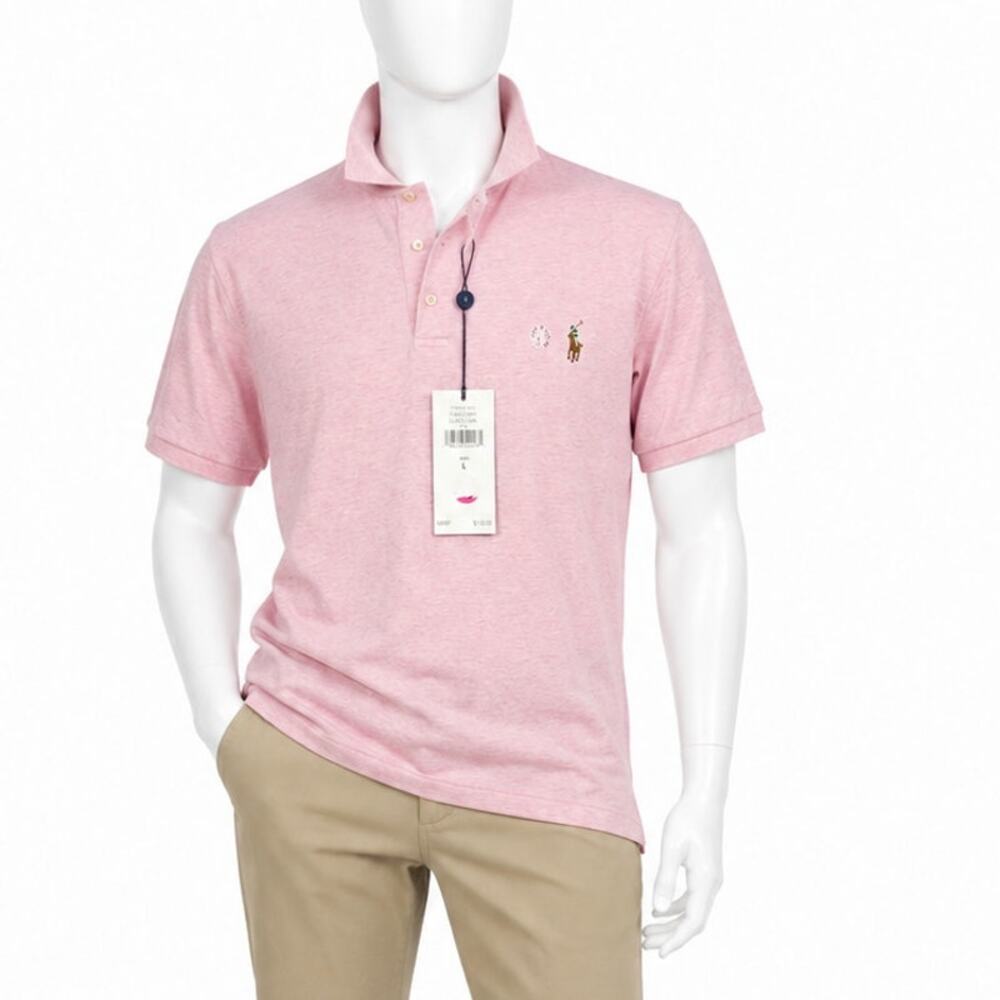 Polo Ralph Lauren ClassicsRL Pink Custom Slim Fit Polo Shirt Mens L NWT $110